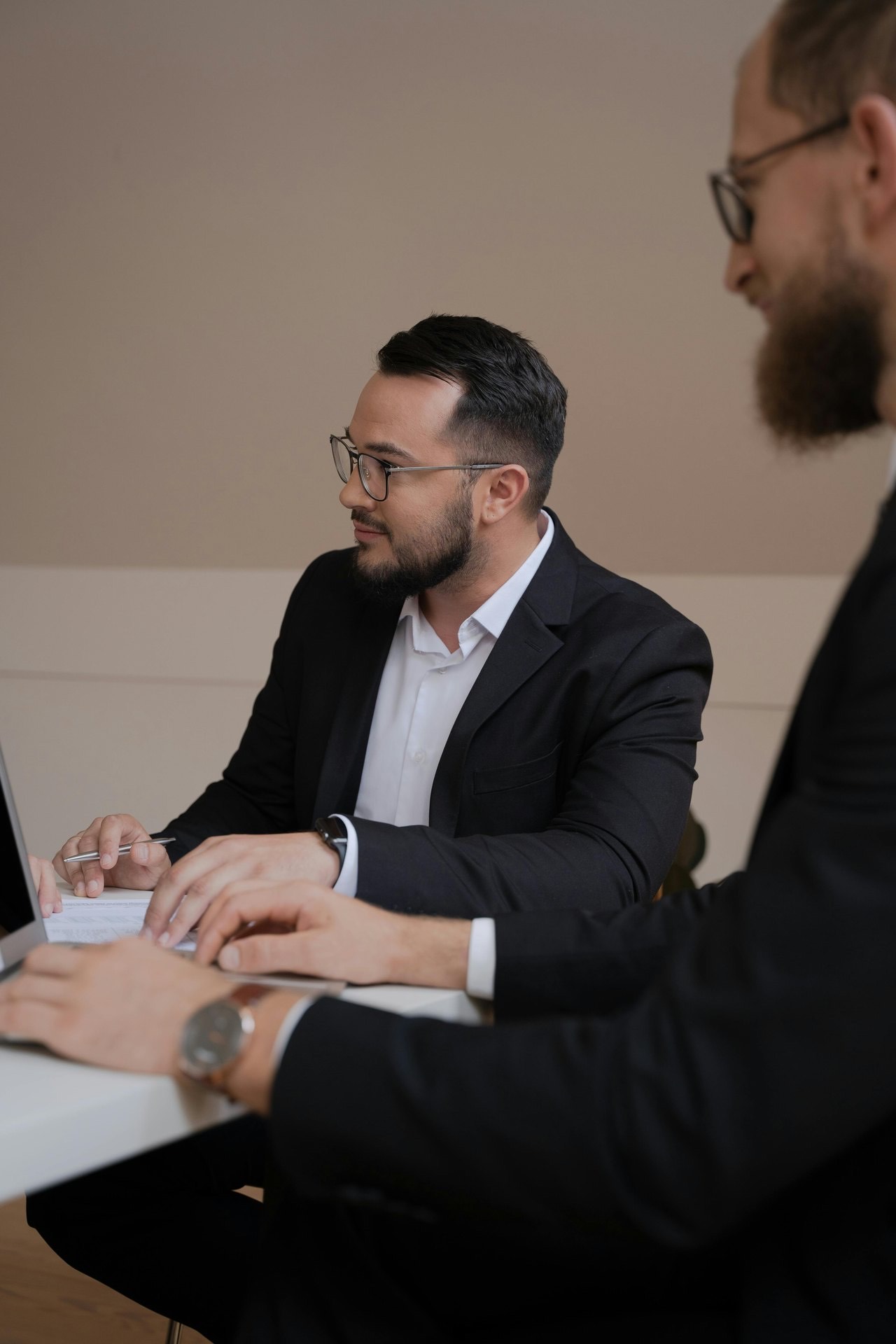 An adviser meeting a client to talk through their plans